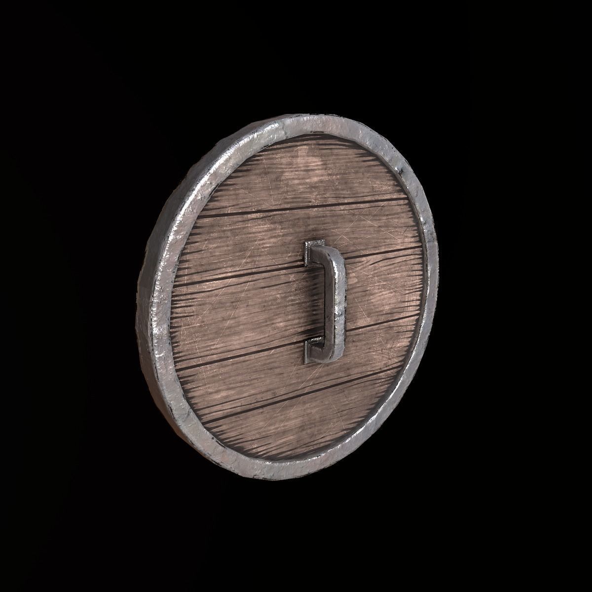 Medieval Round Shield - PBR Game Ready Low-poly 3D model_2