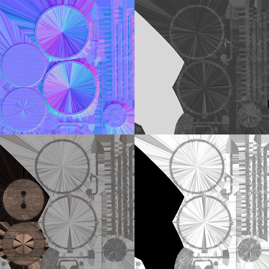 Medieval Round Shield - PBR Game Ready Low-poly 3D model_6