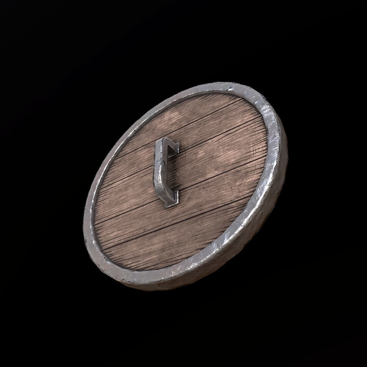Medieval Round Shield - PBR Game Ready Low-poly 3D model_1