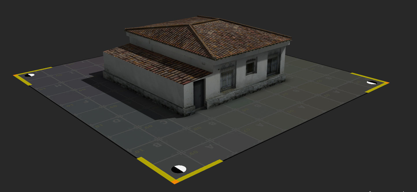 Town Photo based 20 Houses European Low-poly 3D model_4