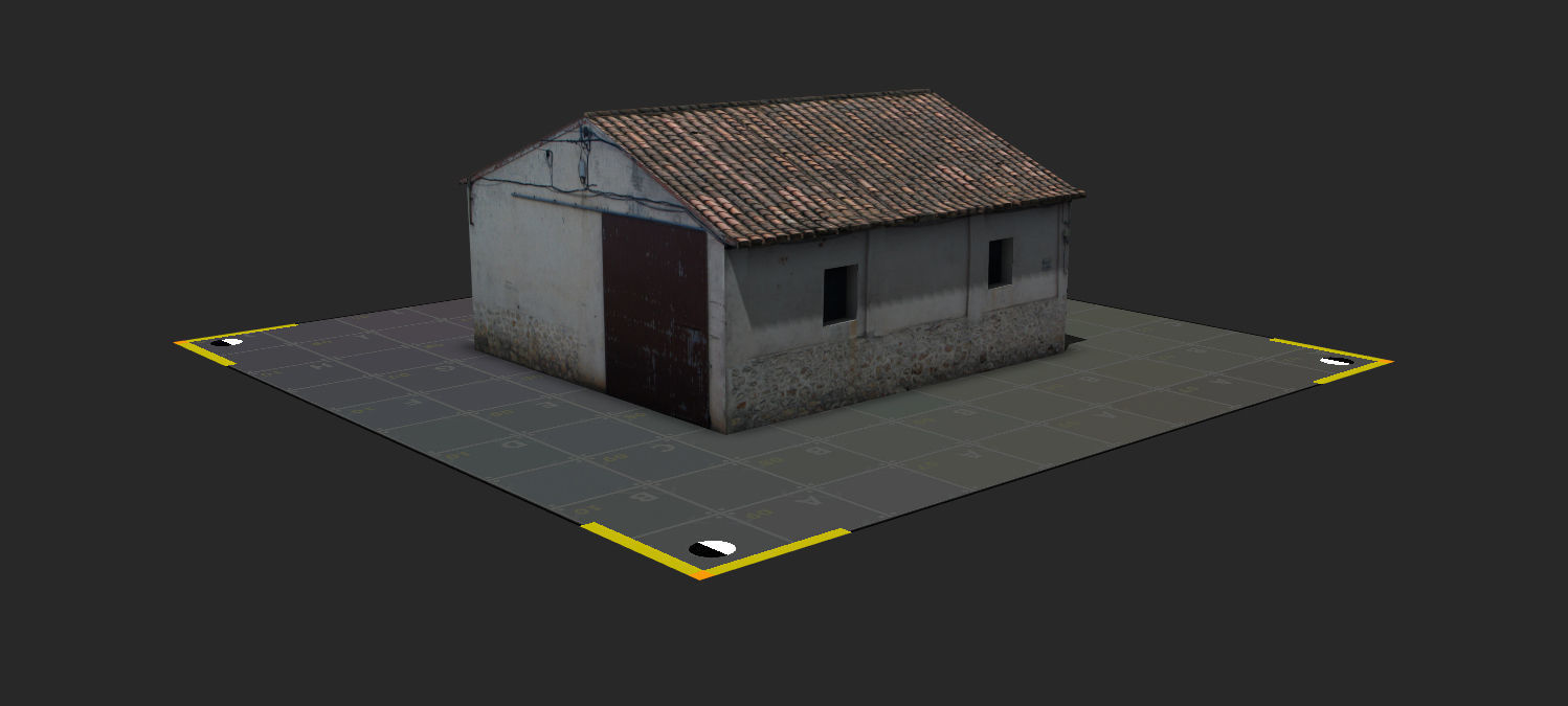 Town Photo based 20 Houses European Low-poly 3D model_8