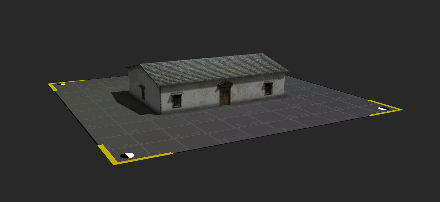 Town Photo based 20 Houses European Low-poly 3D model_7