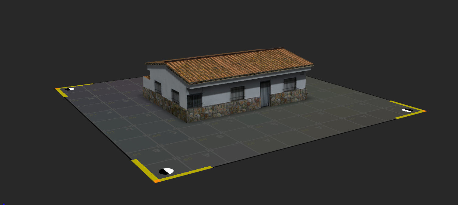 Town Photo based 20 Houses European Low-poly 3D model_9