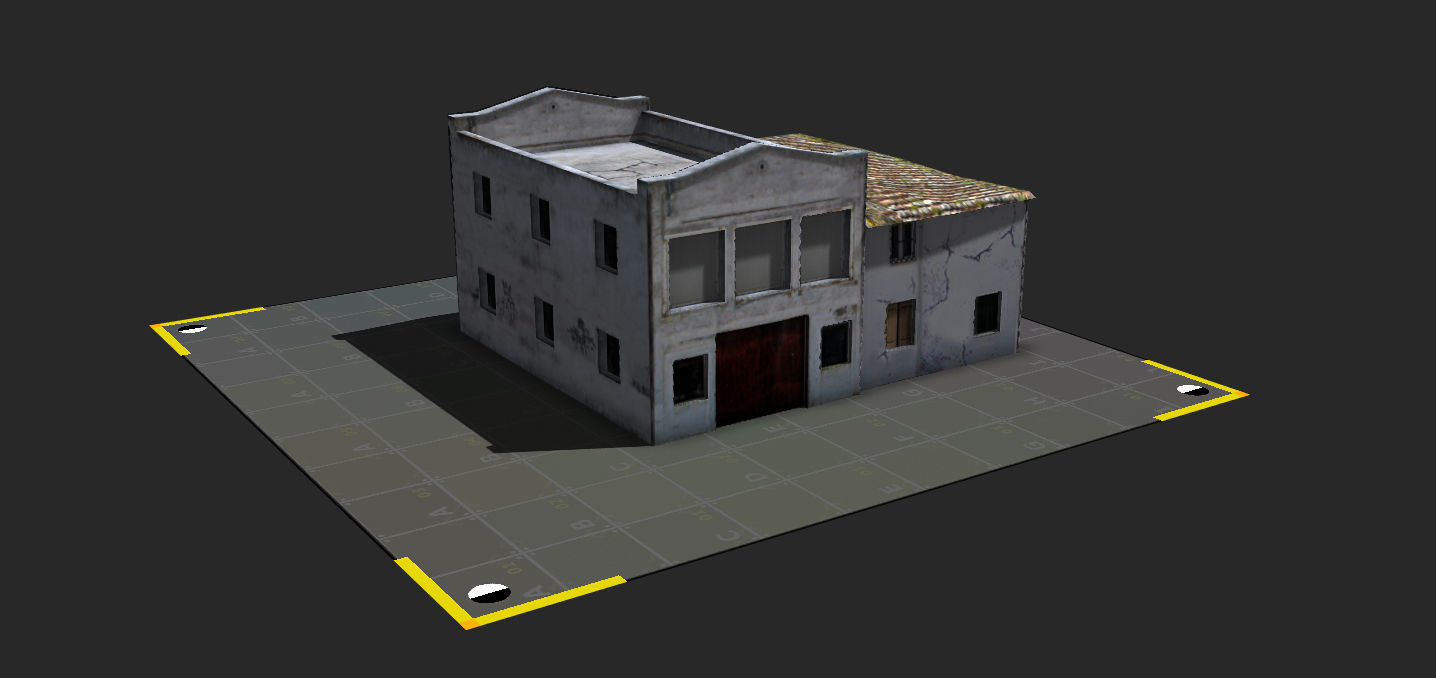 Town Photo based 20 Houses European Low-poly 3D model_10