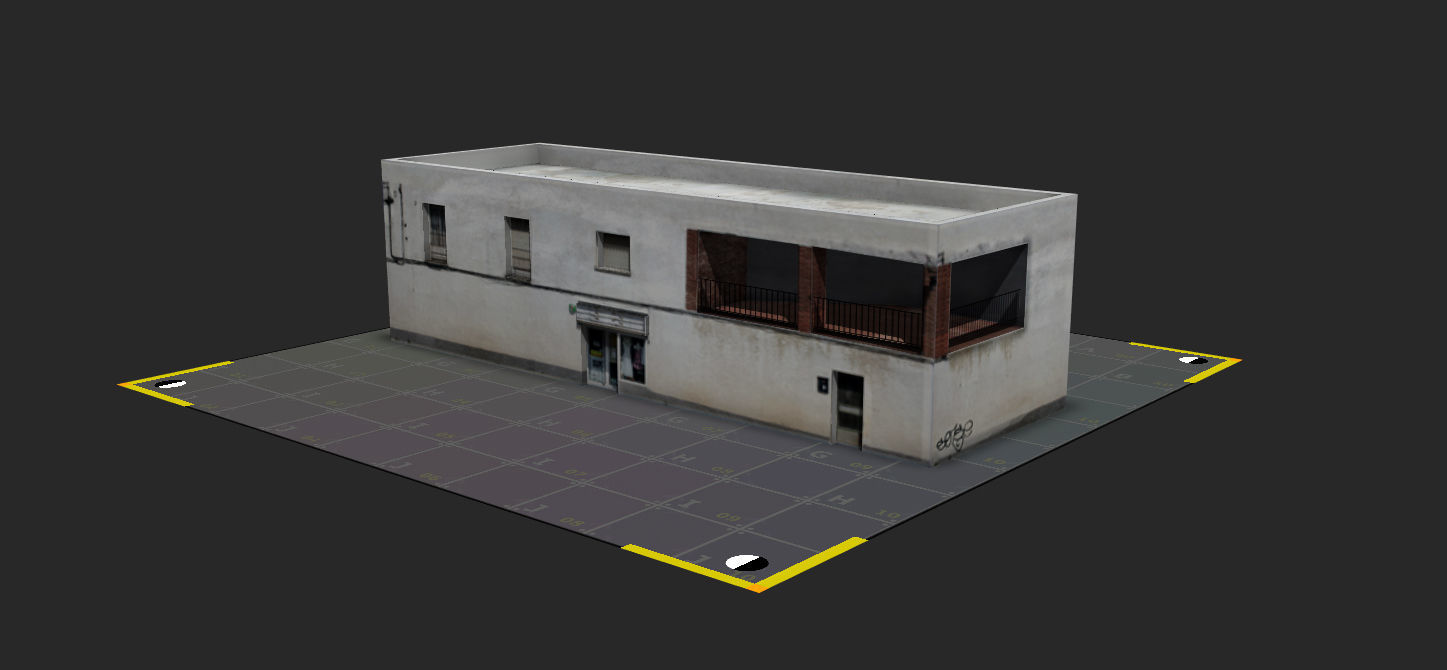 Town Photo based 20 Houses European Low-poly 3D model_11