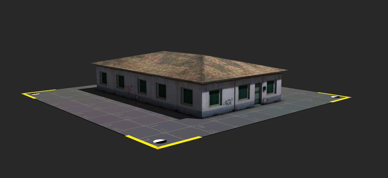 Town Photo based 20 Houses European Low-poly 3D model_15