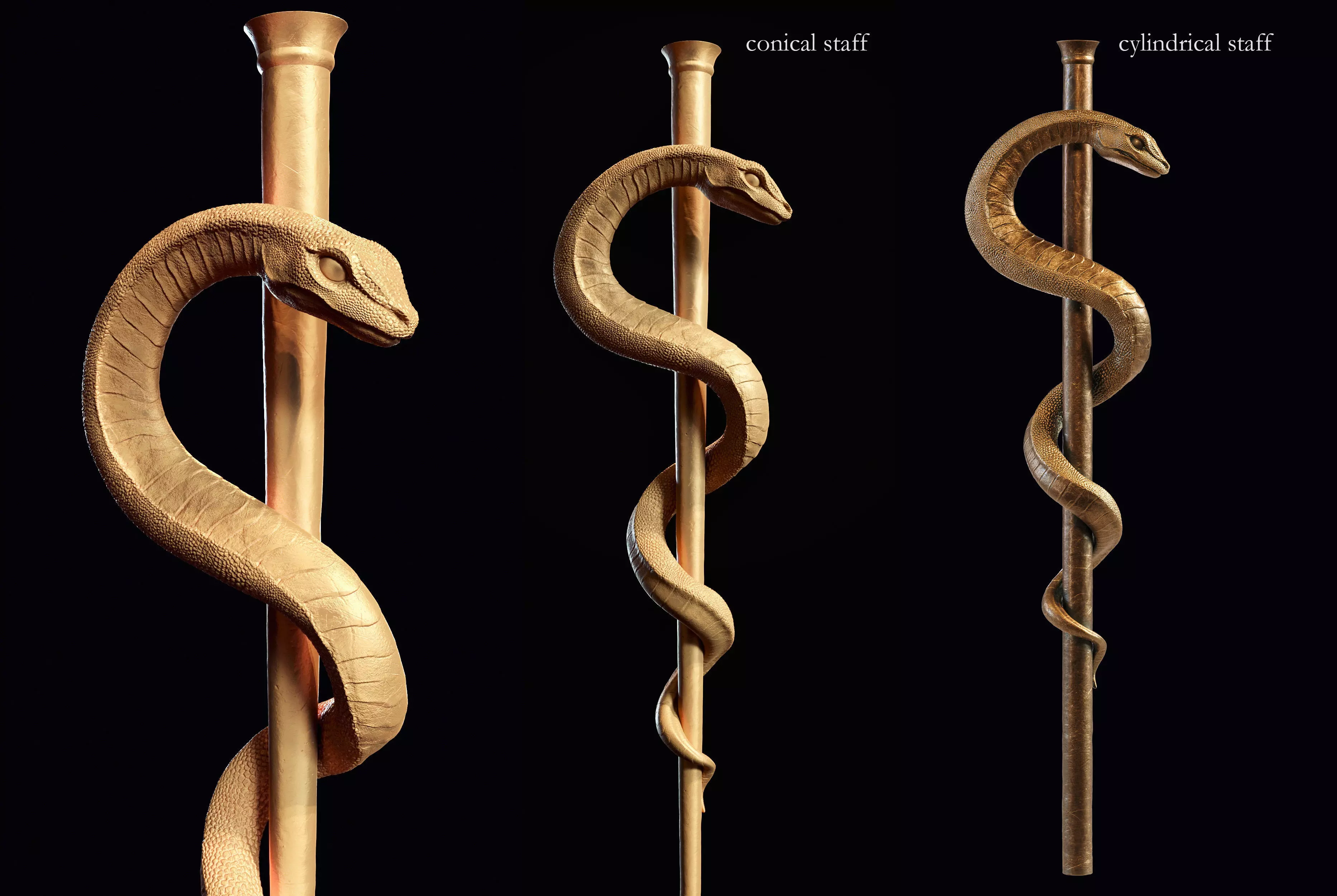 Medical symbol Asclepius 3d print model 3D print model