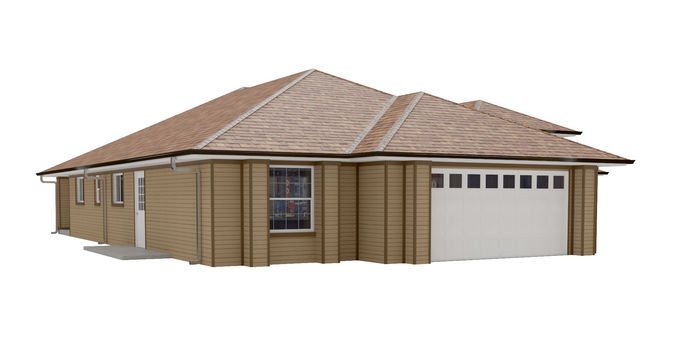 House-015 Low Poly 3D model 2