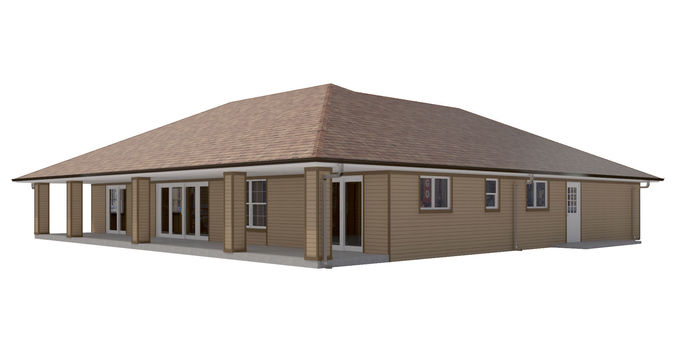 House-015 Low Poly 3D model 4