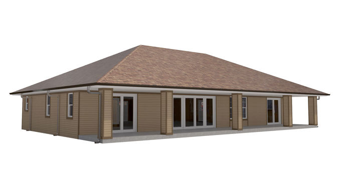 House-015 Low Poly 3D model 3