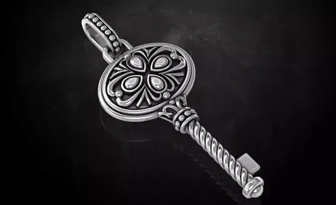 Stylish vintage key pendant 209