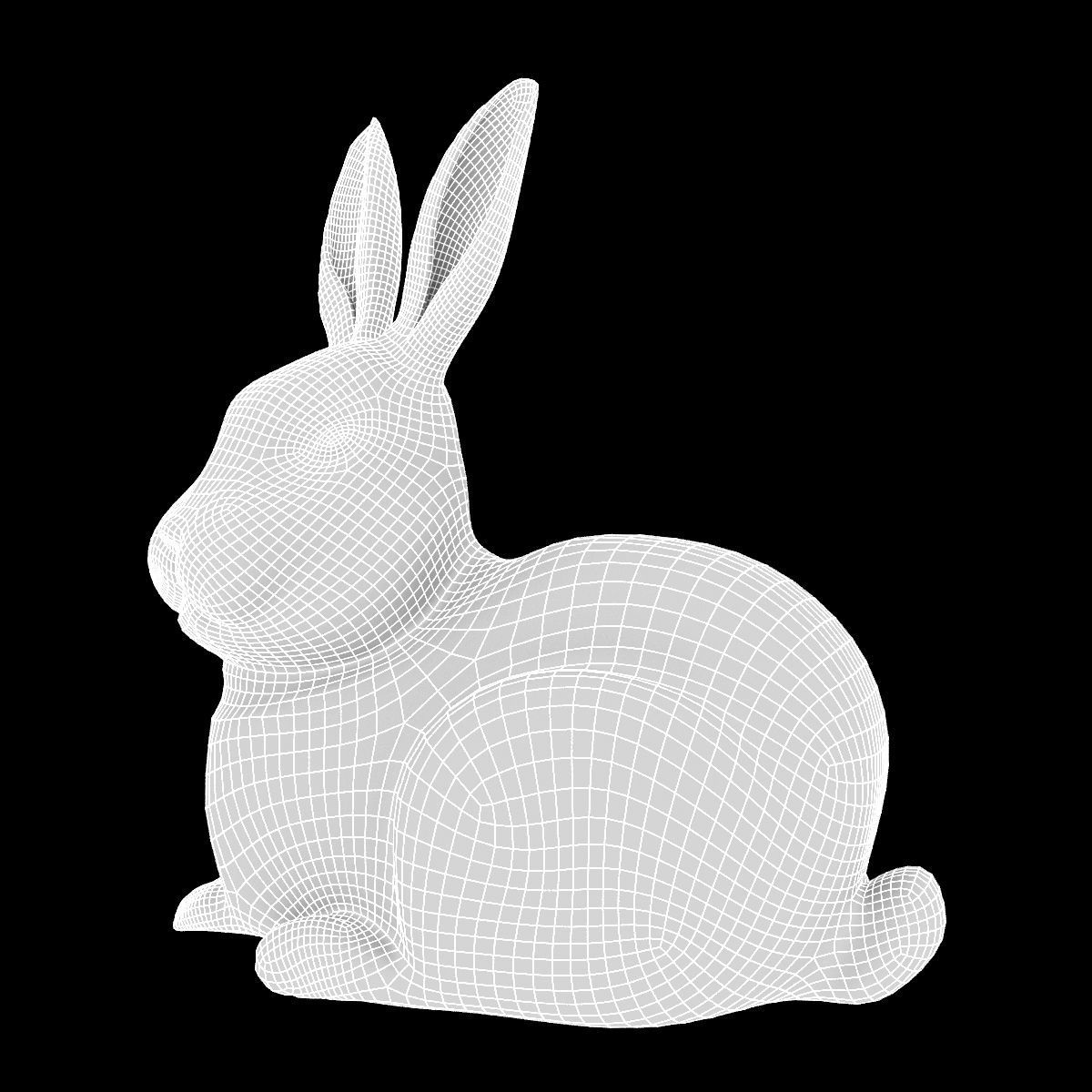Rabbit Statue  3D model_5