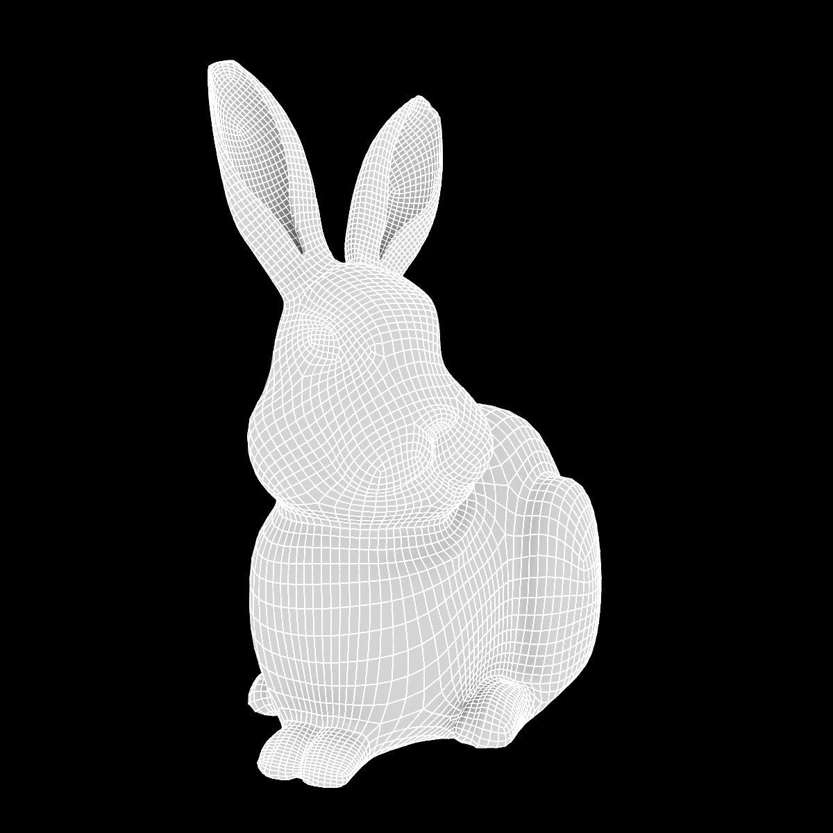 Rabbit Statue  3D model_6