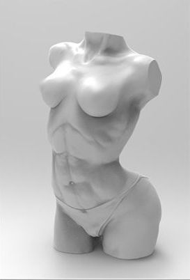 female body 3D print model_2