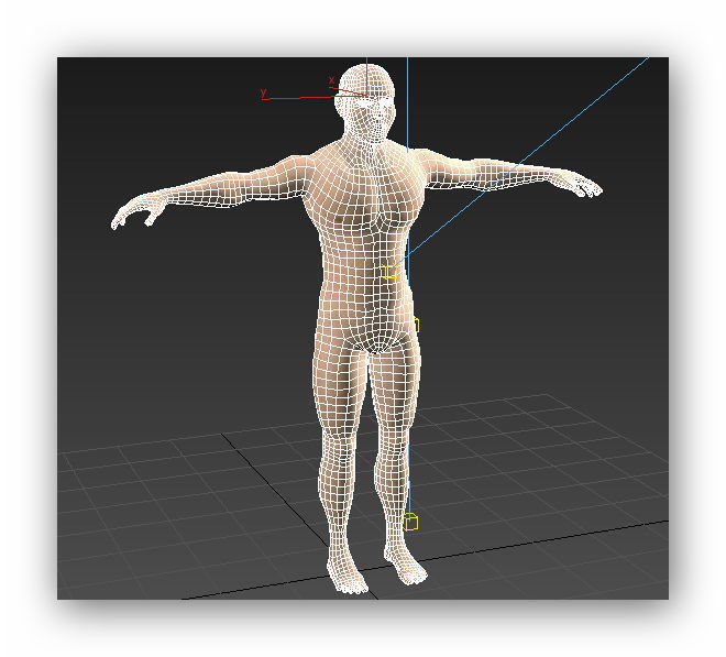 Male base mesh Low-poly 3D model_8