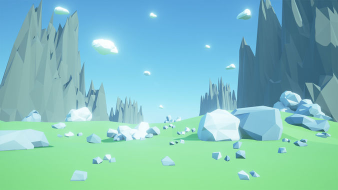 Low Poly Rocks Full Packs Low-poly 3D model