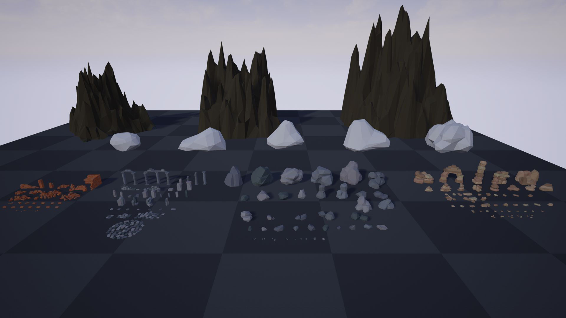 Low Poly Rocks Full Packs Low-poly 3D model_9