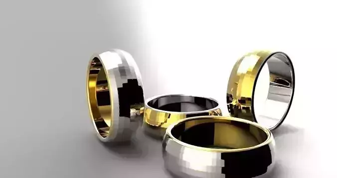 Ring two wedding rings Free 3D print model