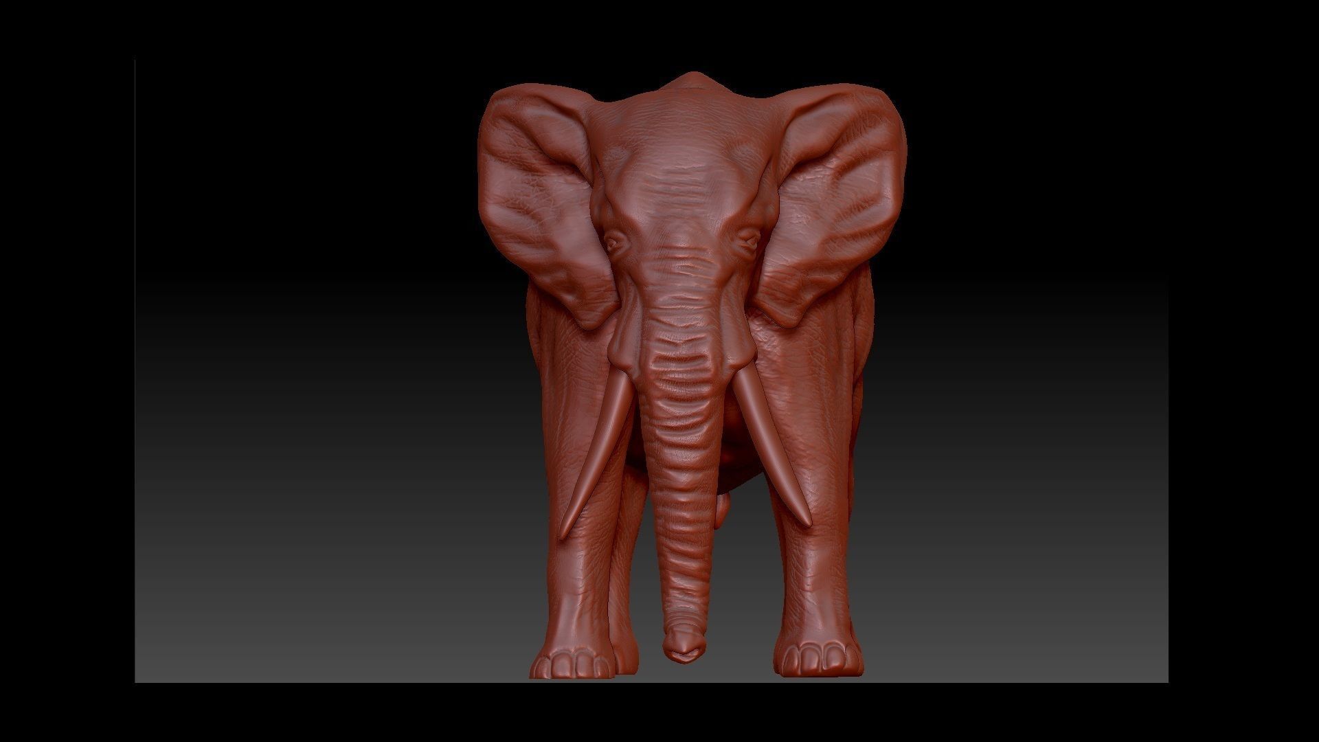 Elephant 3D Model for print 3D print model_1
