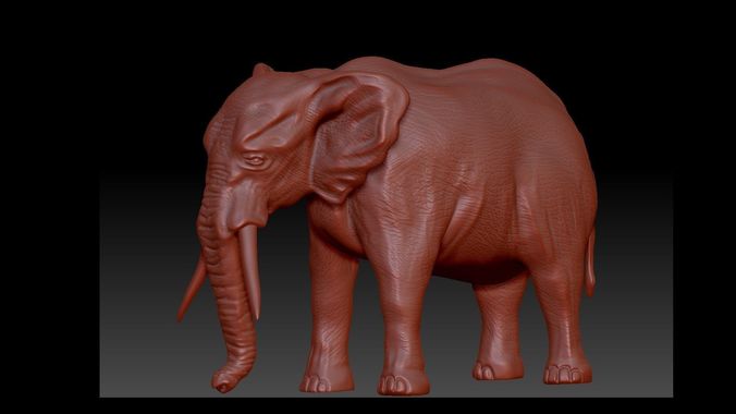Elephant 3D Model for print 3D print model