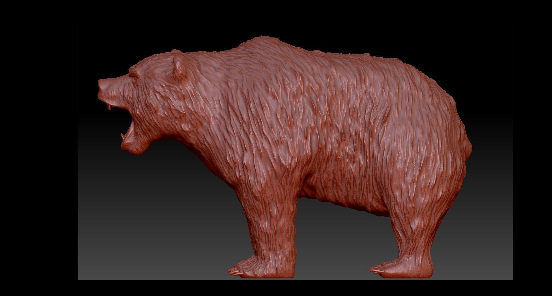 Bear 3D model grizzly 3D print model_1