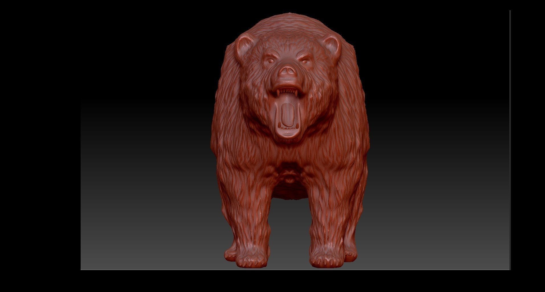Bear 3D model grizzly 3D print model_4