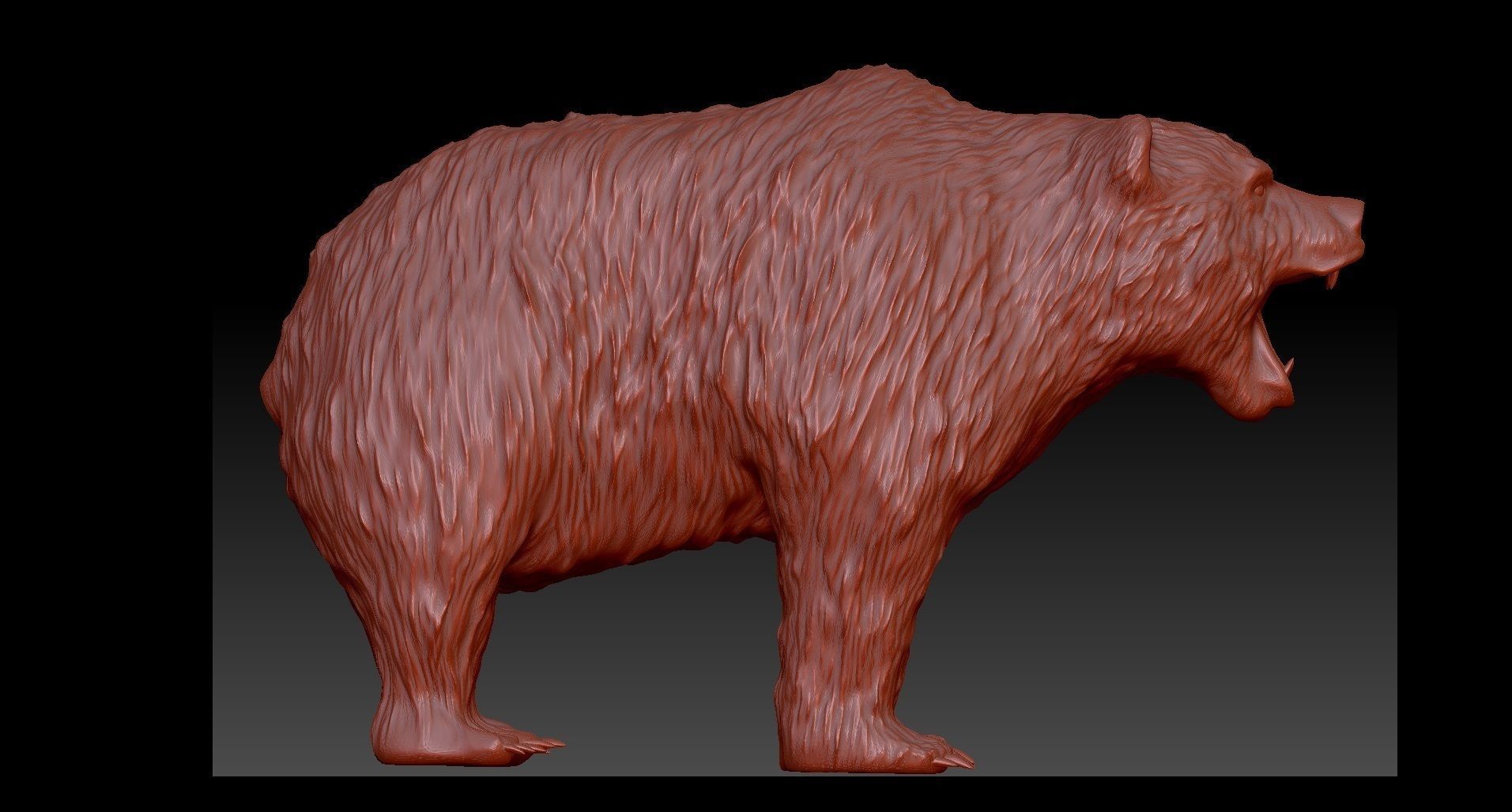 Bear 3D model grizzly 3D print model_5