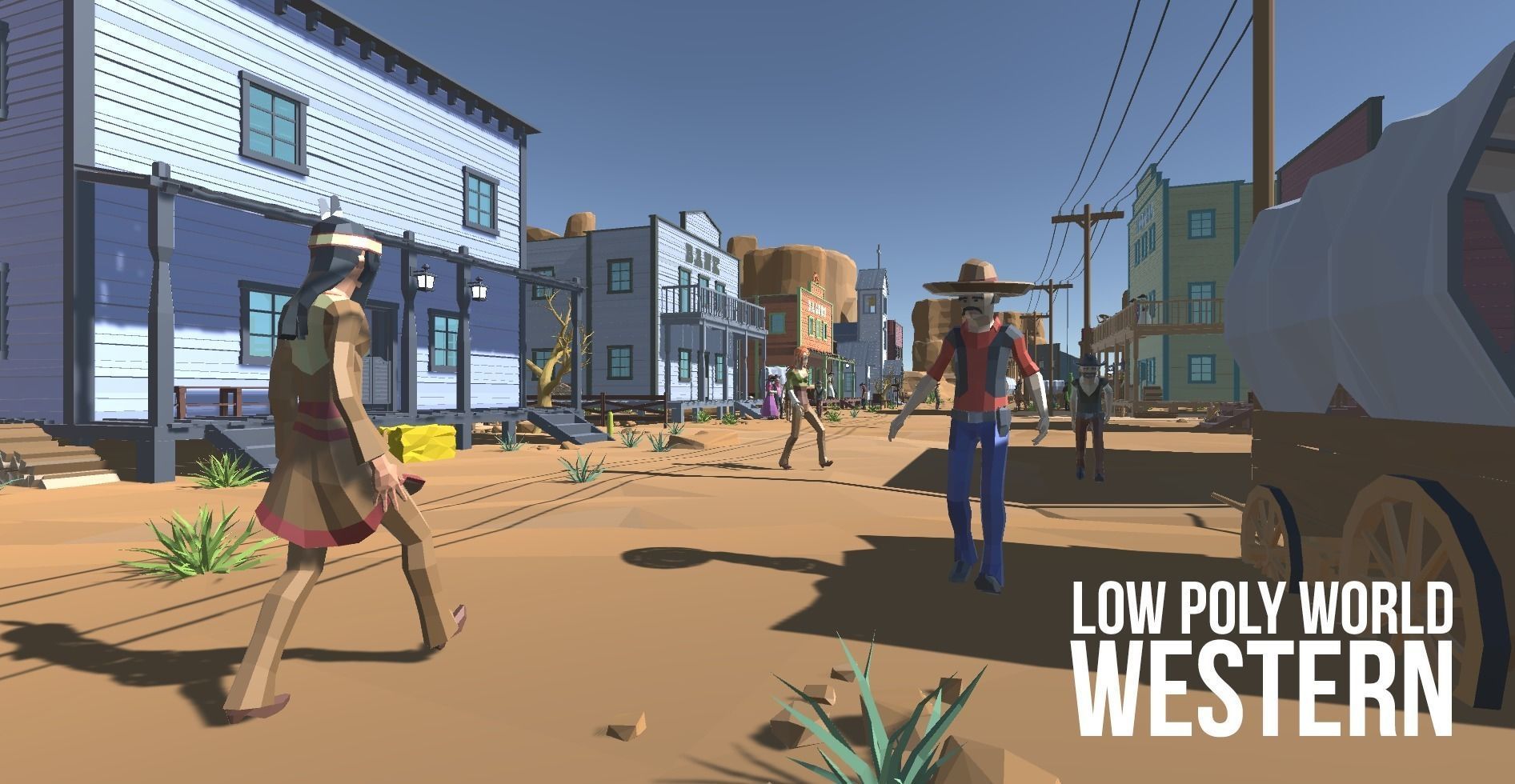 LOW POLY WORLD - WESTERN Low-poly 3D model_35