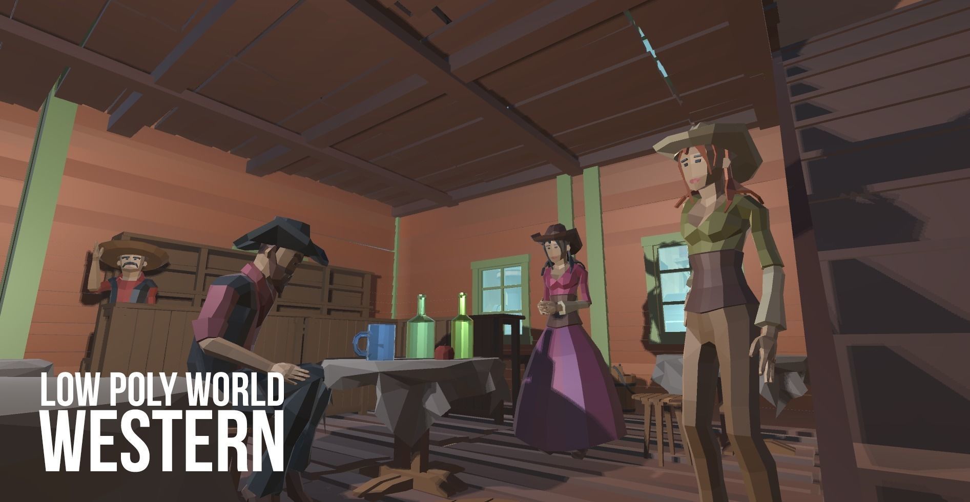 LOW POLY WORLD - WESTERN Low-poly 3D model_26