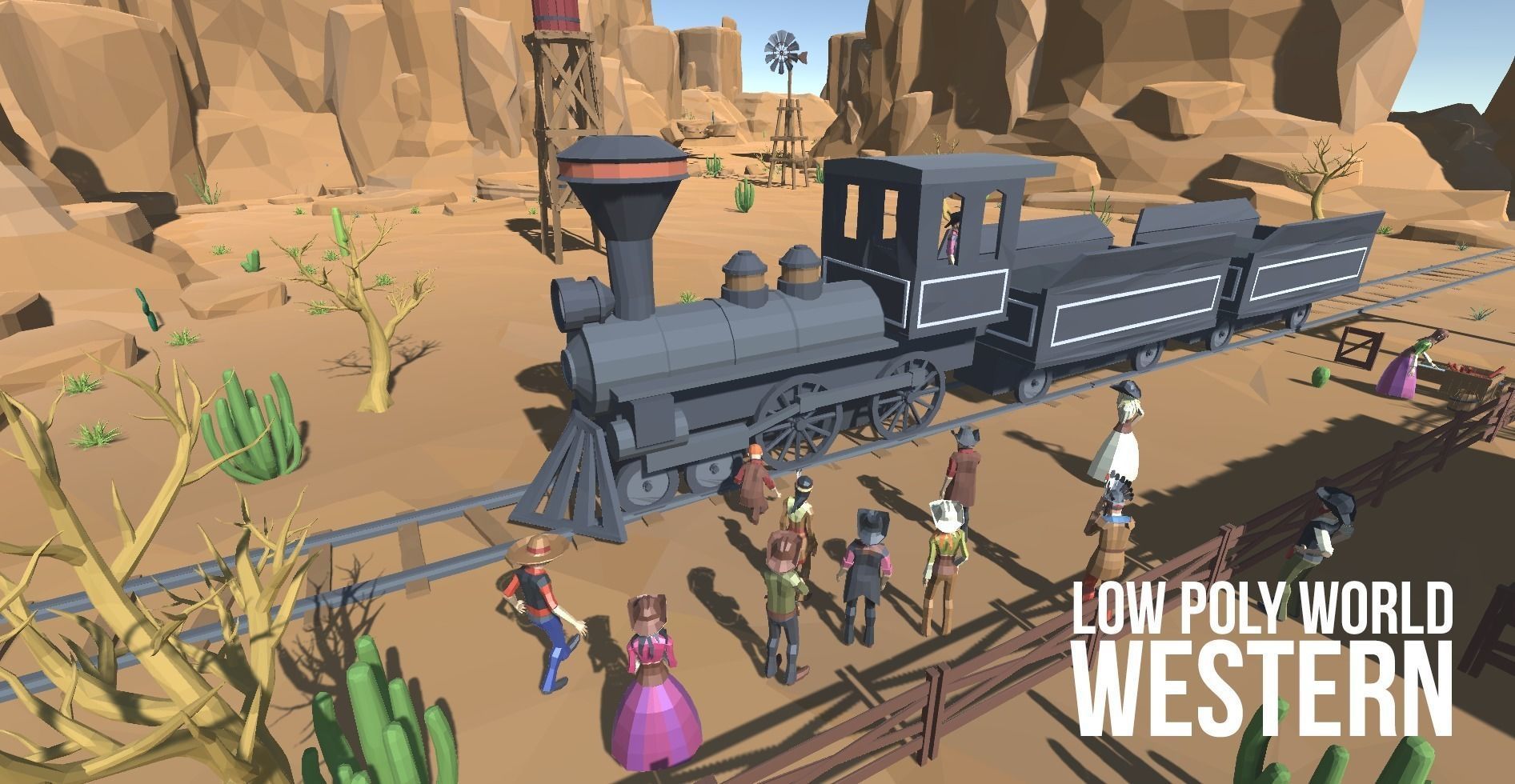 LOW POLY WORLD - WESTERN Low-poly 3D model_34