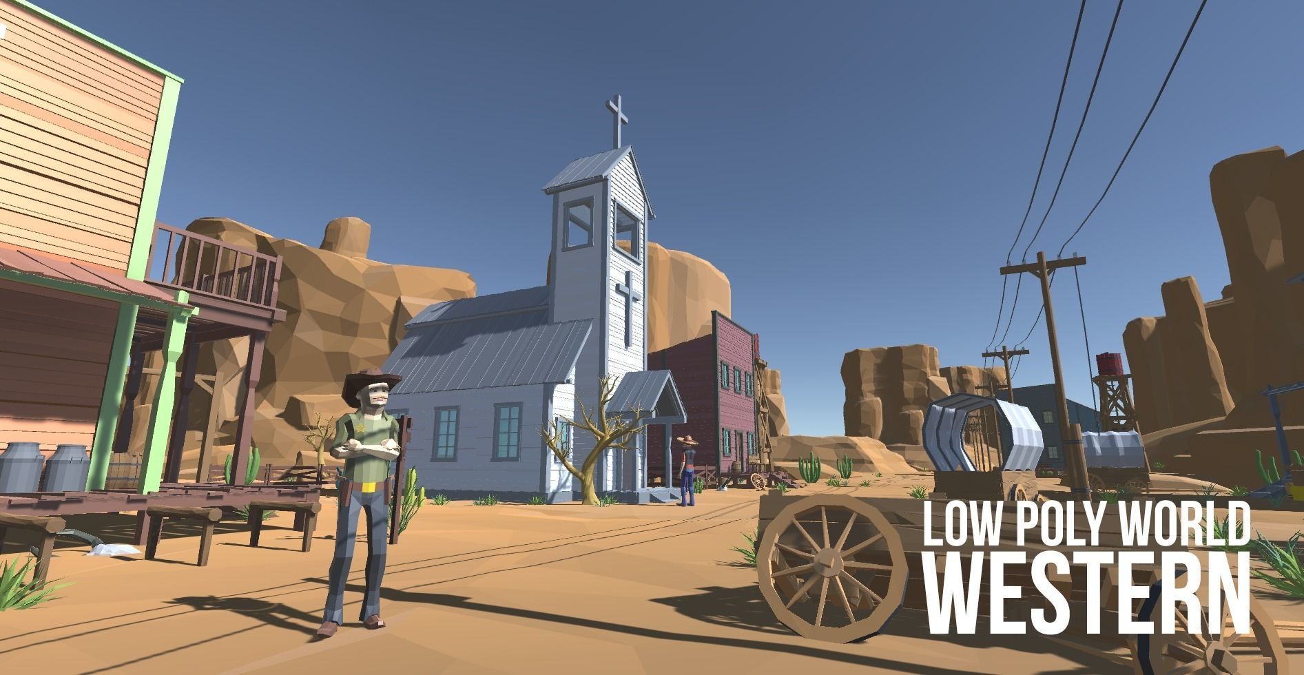 LOW POLY WORLD - WESTERN Low-poly 3D model_31