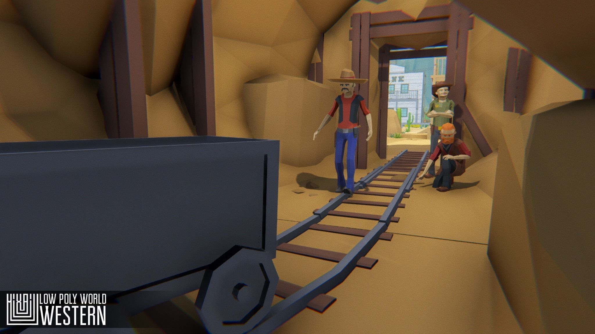 LOW POLY WORLD - WESTERN Low-poly 3D model_15