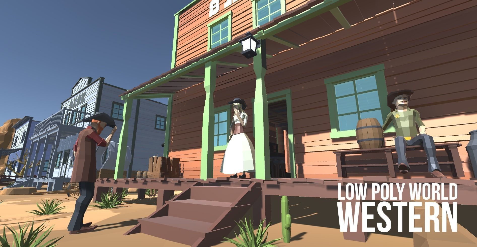 LOW POLY WORLD - WESTERN Low-poly 3D model_39