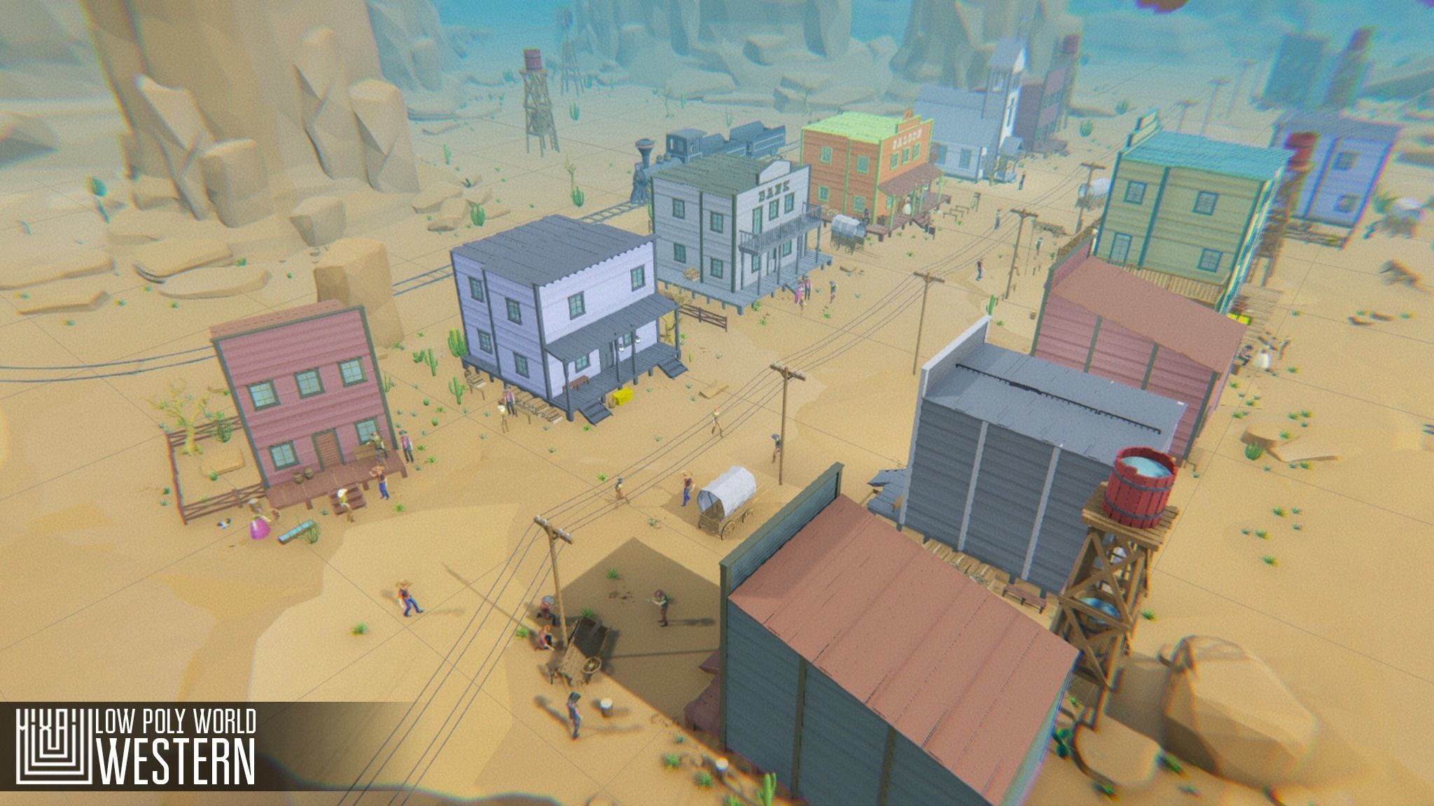 LOW POLY WORLD - WESTERN Low-poly 3D model_44