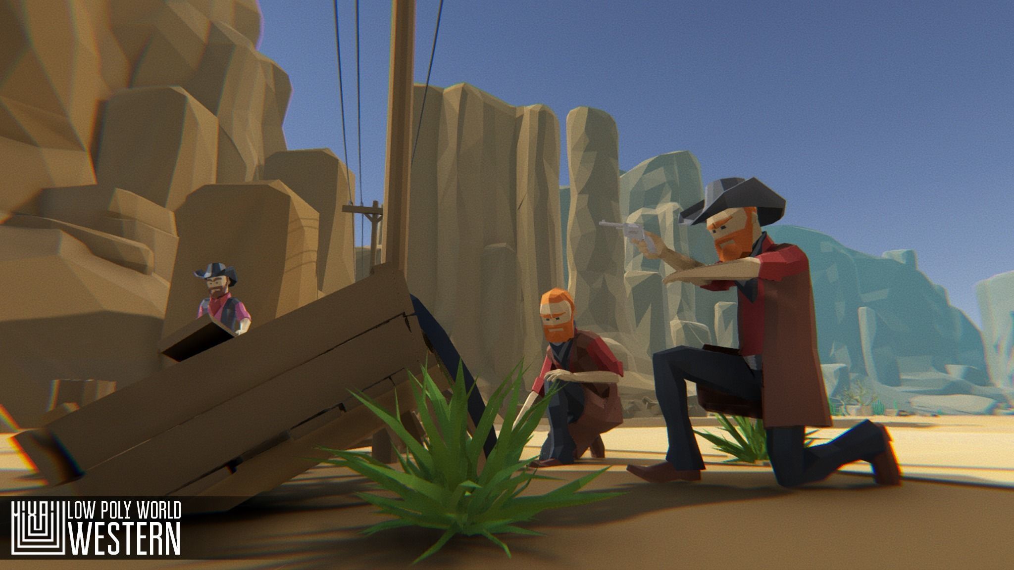 LOW POLY WORLD - WESTERN Low-poly 3D model_1