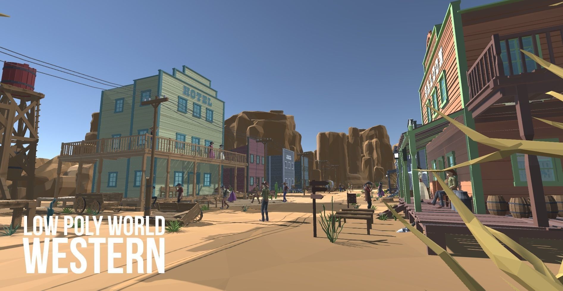 LOW POLY WORLD - WESTERN Low-poly 3D model_25