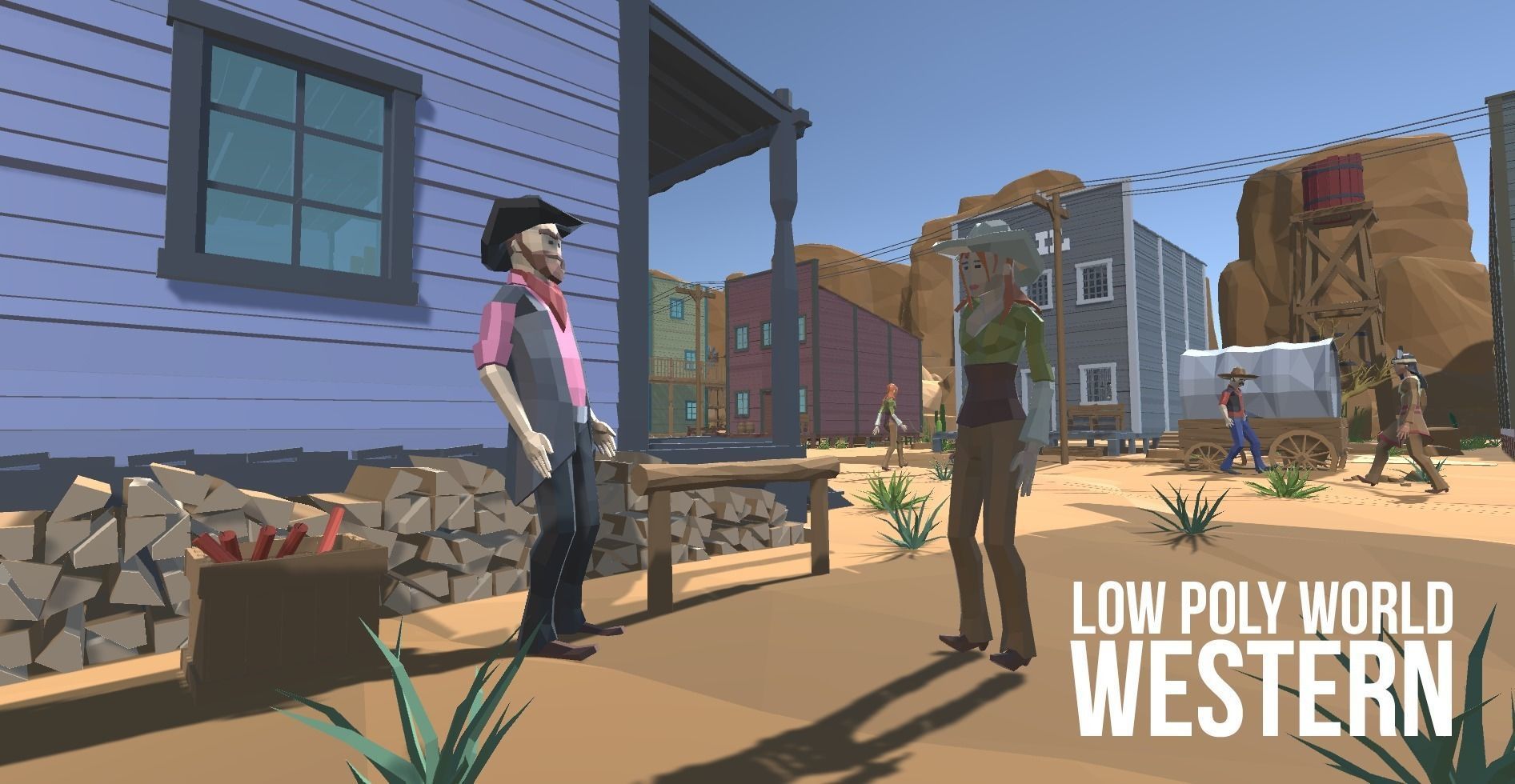 LOW POLY WORLD - WESTERN Low-poly 3D model_27