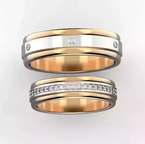 Combined wedding bands 