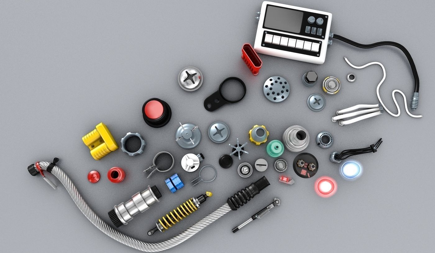 Electronic Technic Parts 3D model_1