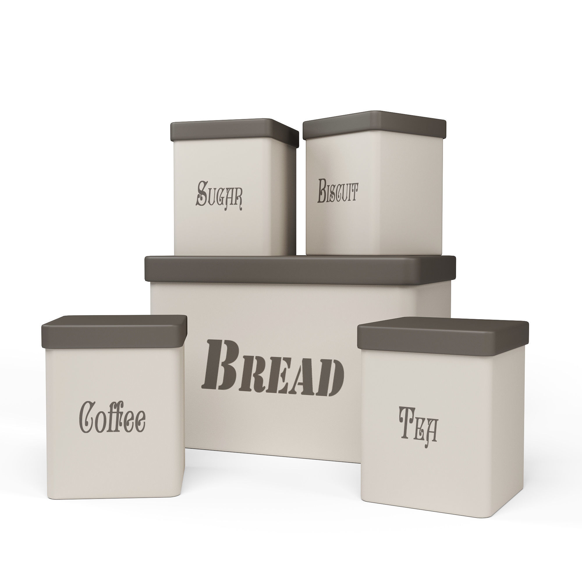 Model Kitchen Container Set Bread Bin Tea Coffee 1 Kitchen Container Set Bread Bin Tea Coffee Sugar Biscuit Model