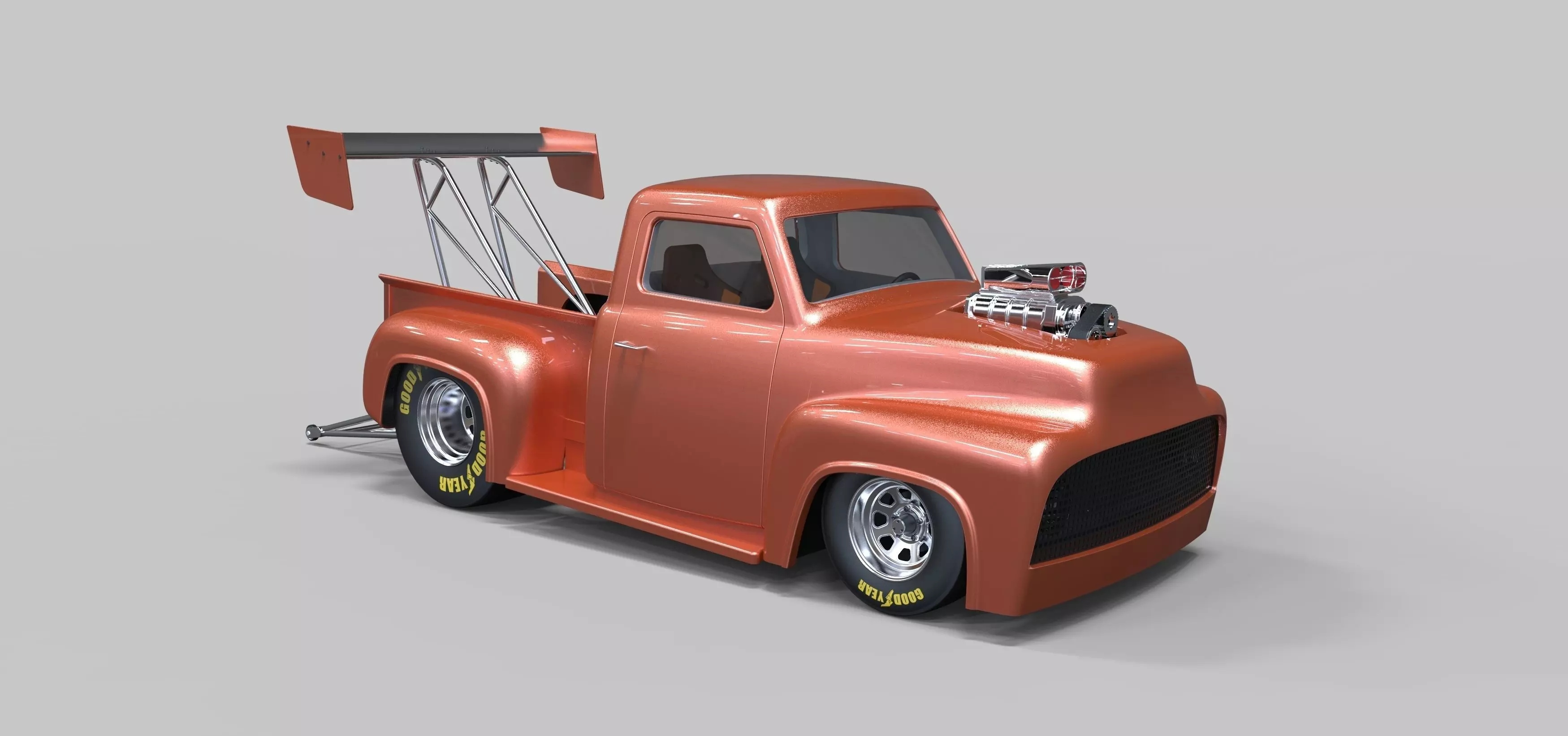 Pickup Dragster 3D model_0