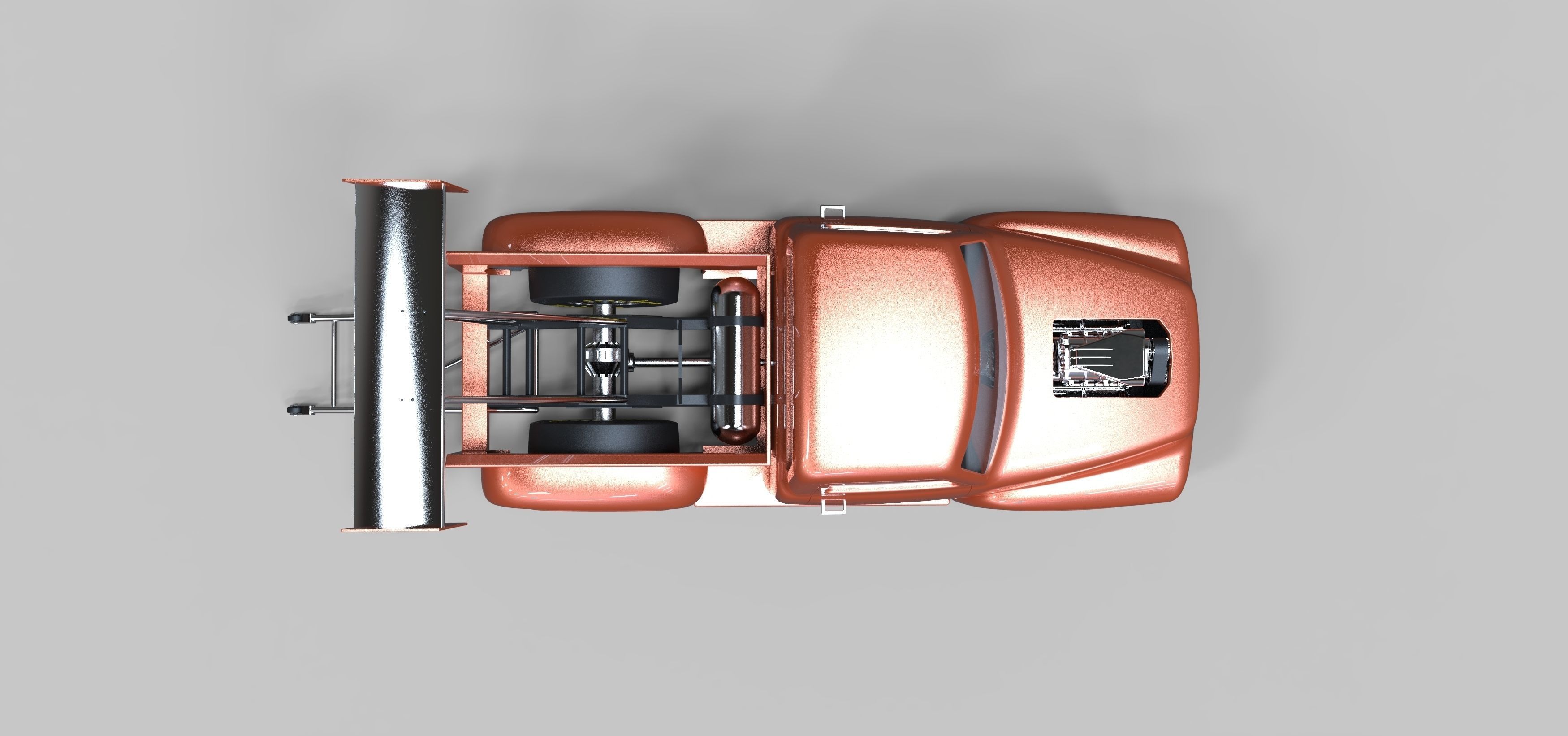 Pickup Dragster 3D model_9