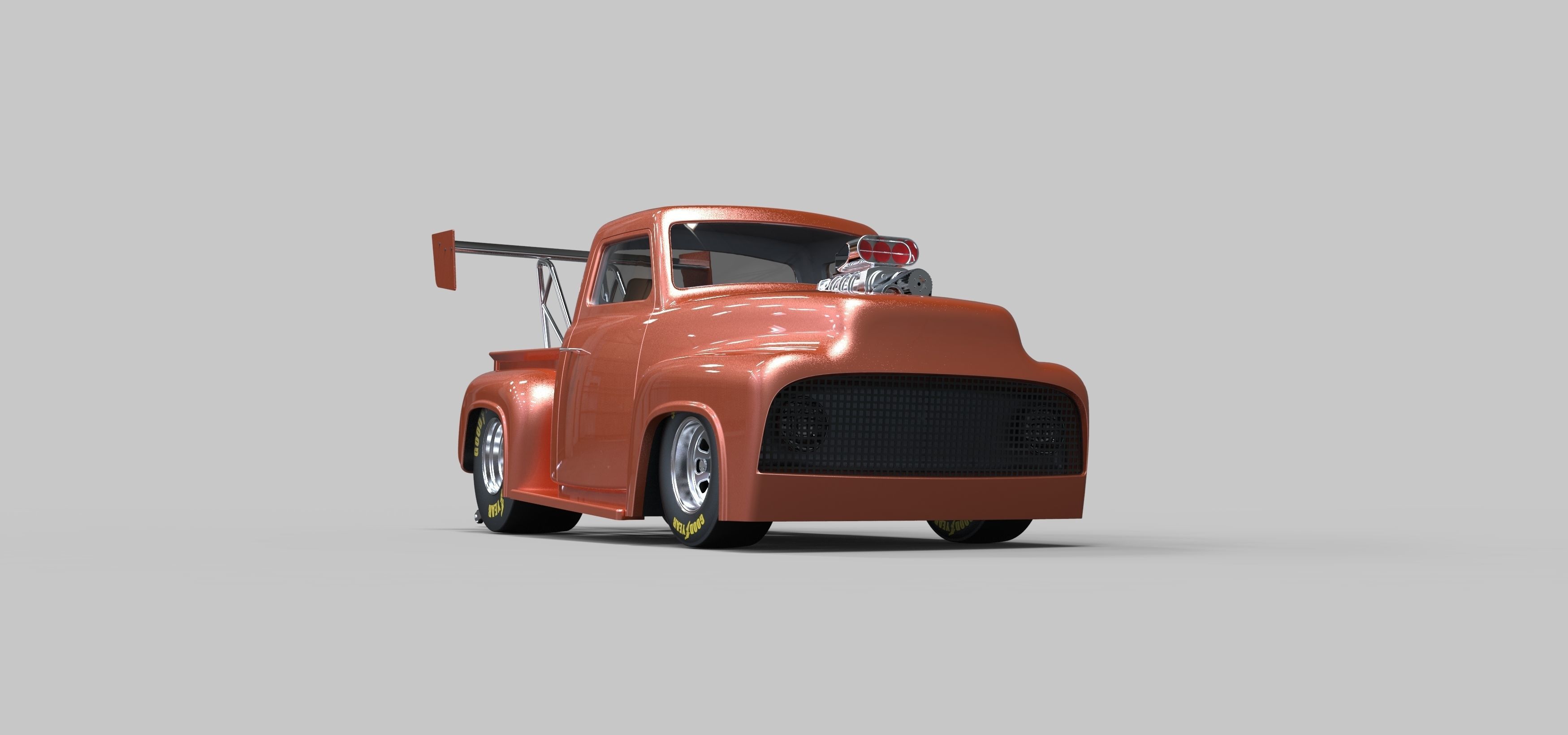 Pickup Dragster 3D model_4