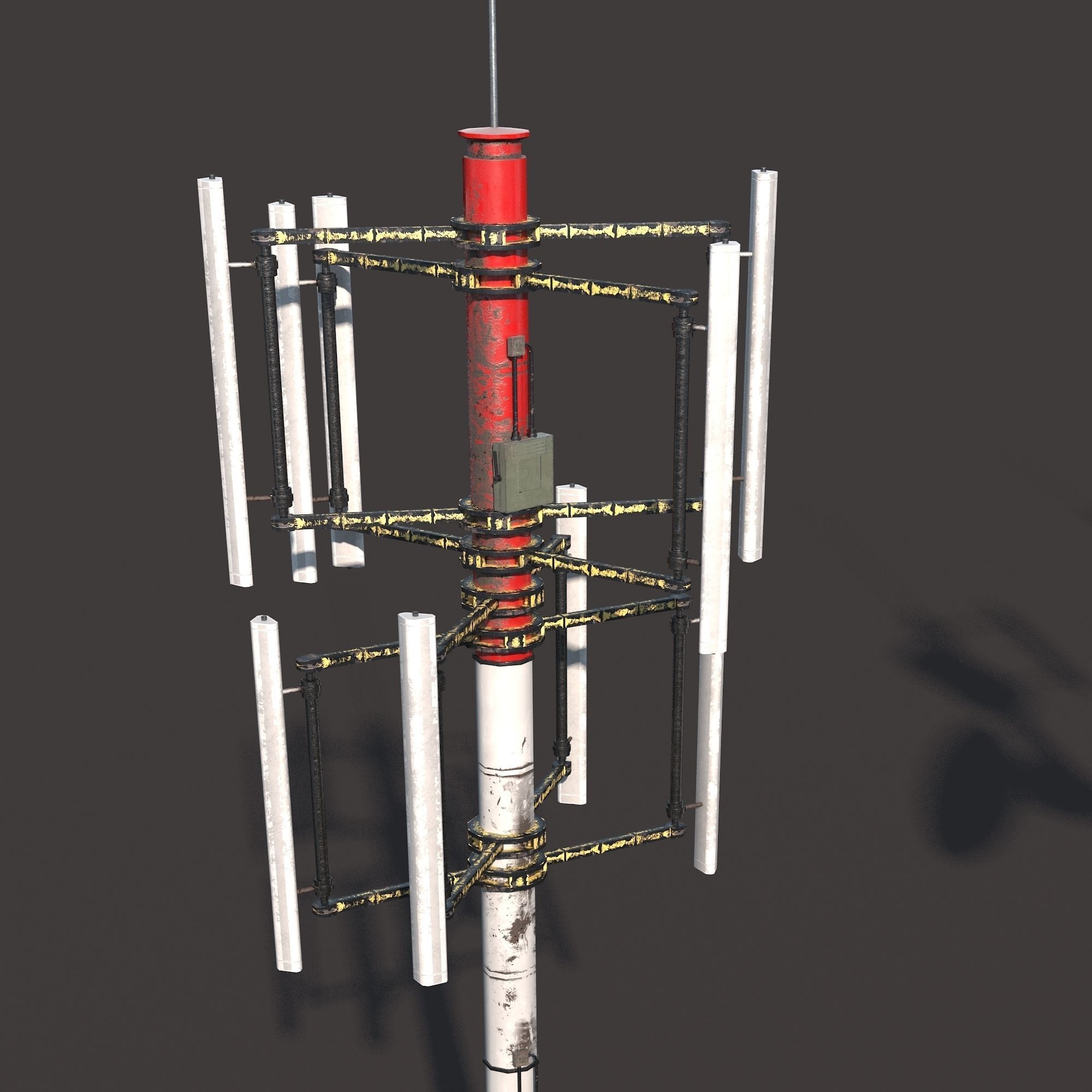 Roof Antena Low Poly PBR Low-poly 3D model_7