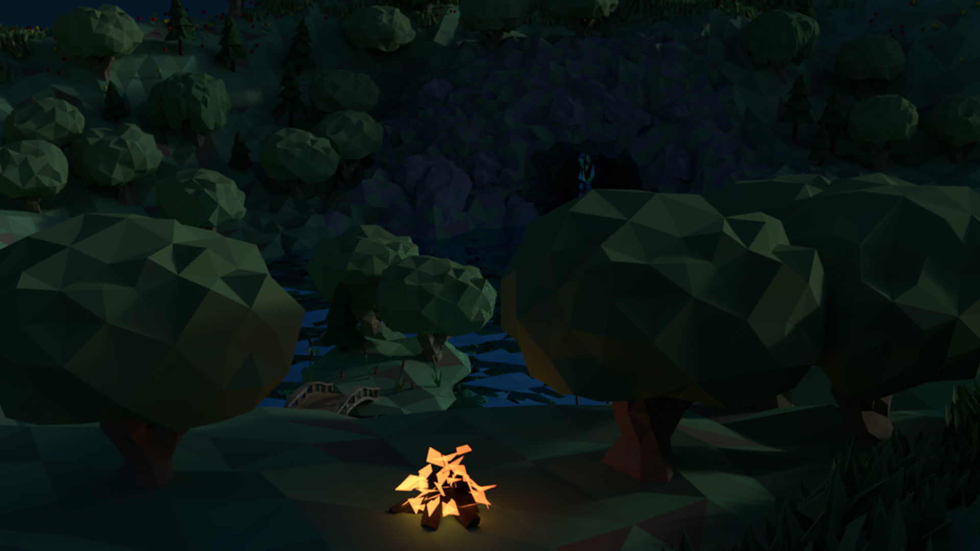 Stylised Low Poly Forest Low-poly 3D model_1