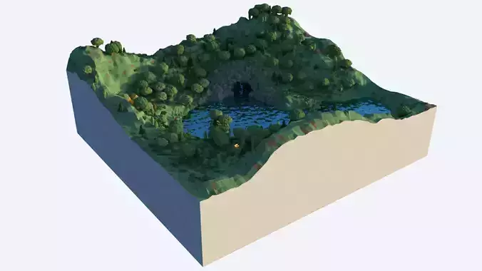 Stylised Low Poly Forest