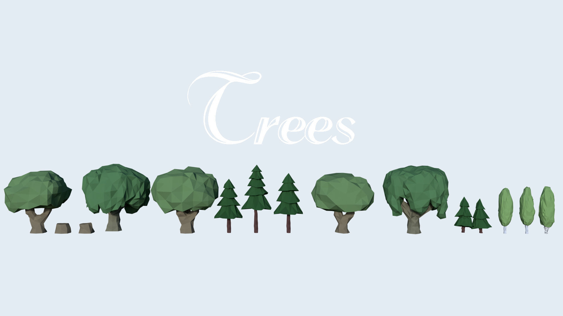 Stylised Low Poly Forest Low-poly 3D model_3