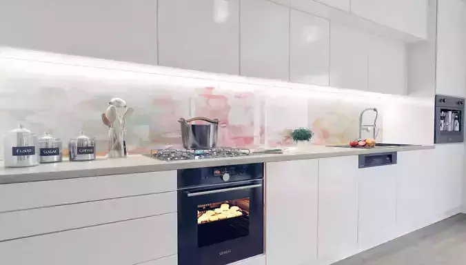 Modern KItchen and living