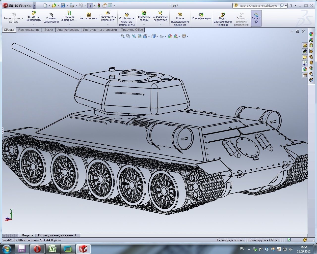 the legendary T-34 tank solidworks 3D model_2