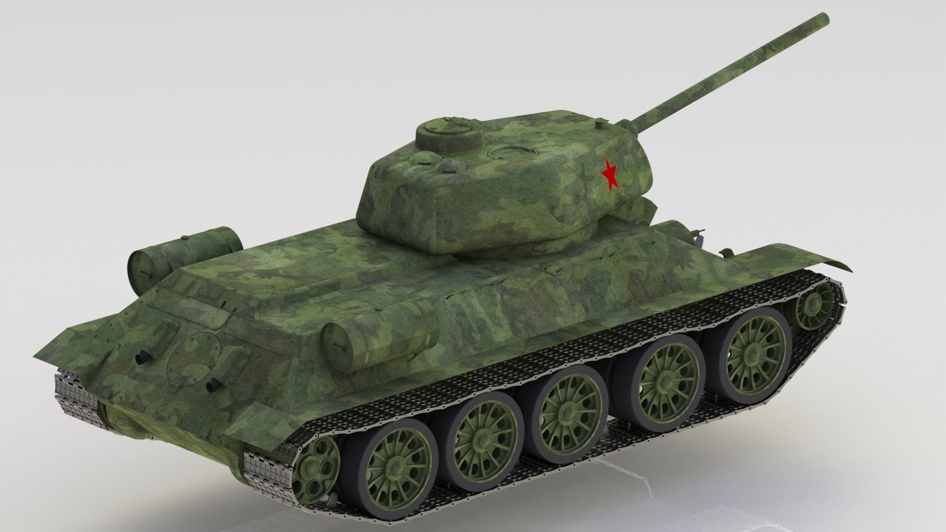the legendary T-34 tank solidworks 3D model_4